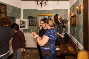 Team playing The Edison Escape Room