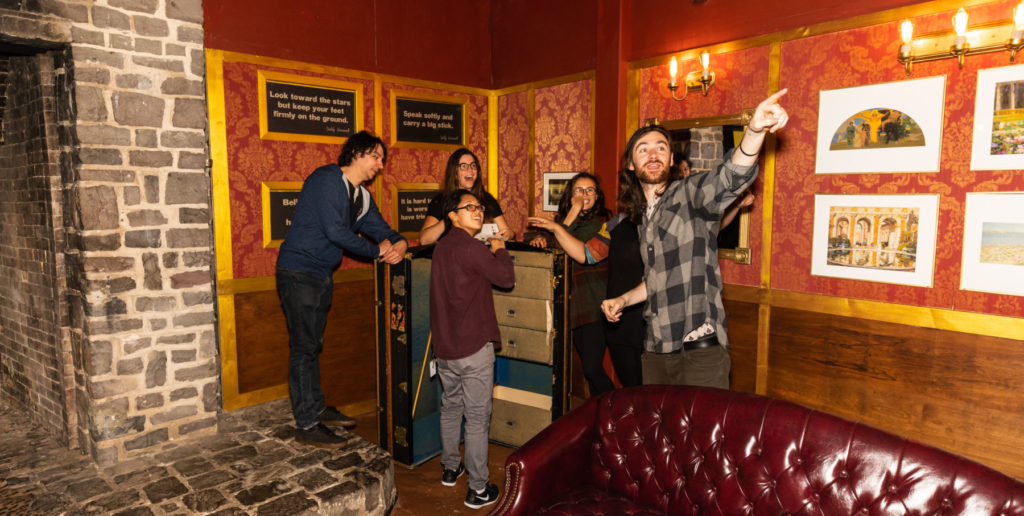 Group playing the Roosevelt Escape Room